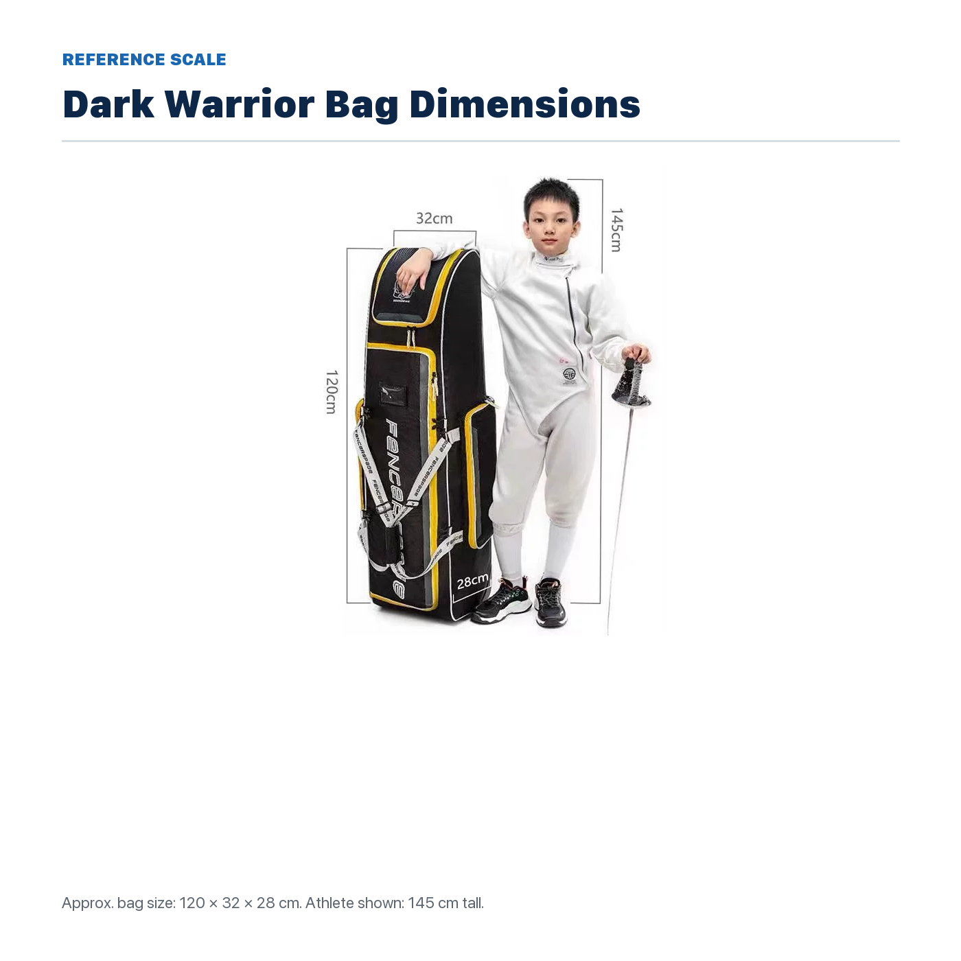 Dark Warrior fencing bag dimensions